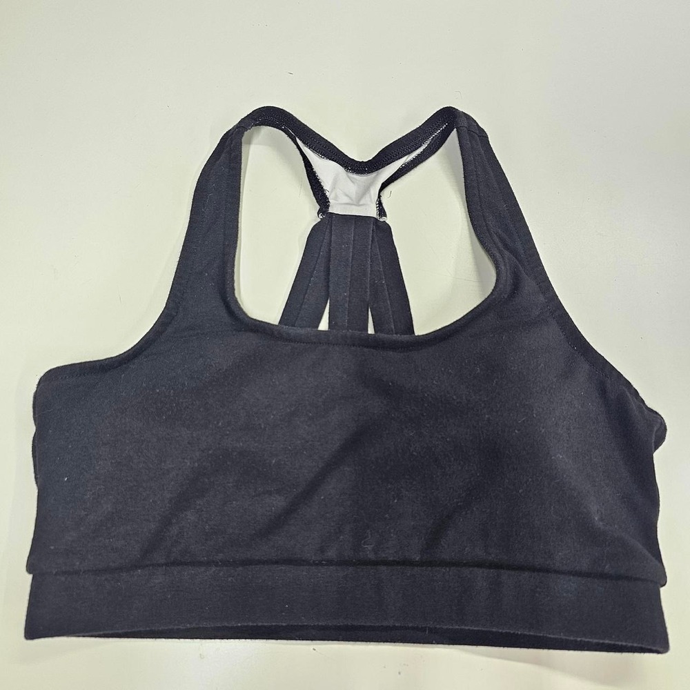 Varsity Spirit brand sports bra, black, size Large